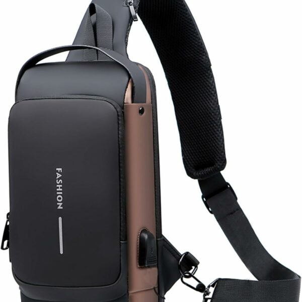 Sac à bandoulière antivol USB pour homme