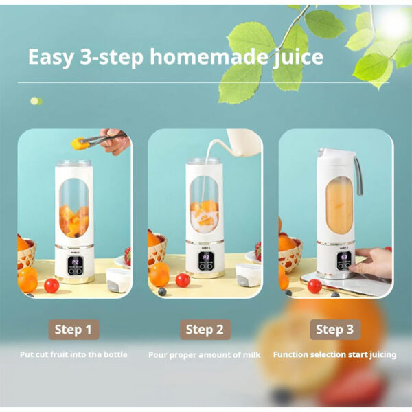 Mixeur de jus naturel portables rechargeable, presse-agrumes- juicing cup – Image 7