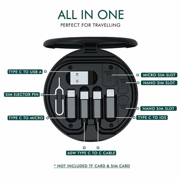 Câbles Type C 60W de 3 tetes (Android-iphone-USB) de données à charge rapide – Image 2